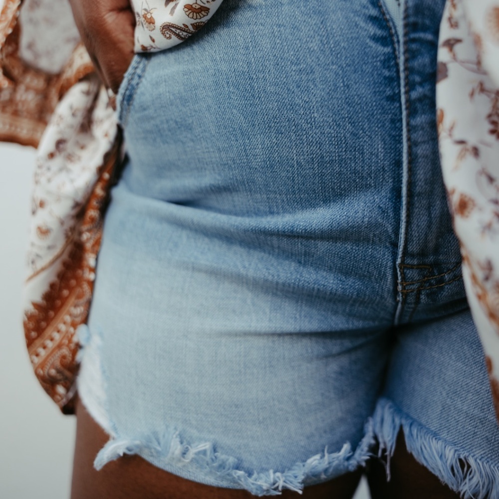 Anna High Rise Denim Shorts